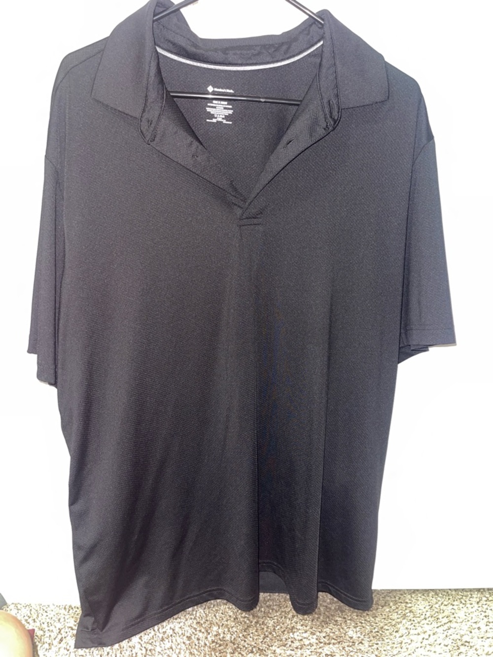 Men's Black Performance Polo - Short Sleeve